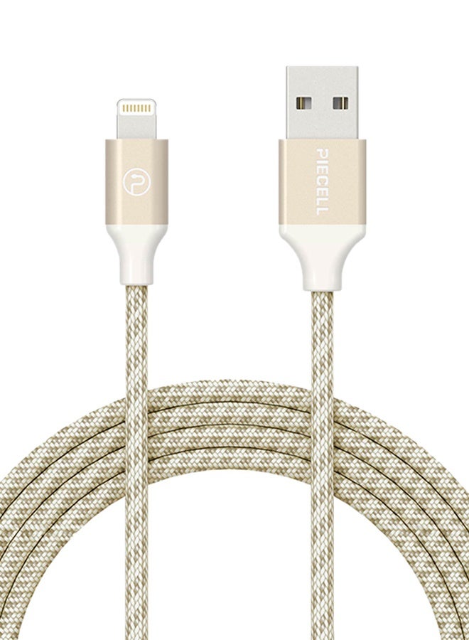 PIECELL MFI Lightning Braided Cable designed specifically for Apple iPhone and iPad. - Image 1